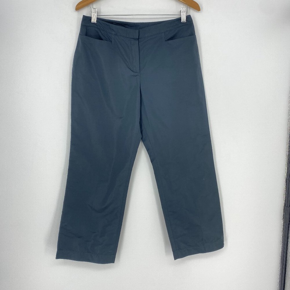 Lida Baday | Size 12. Black Cropped Luxury Trousers